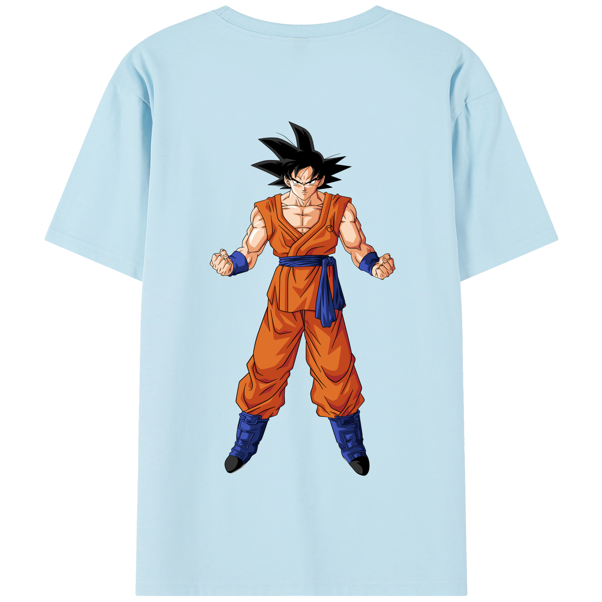（画像用） ドラゴンボール 孫悟空（そん ごくう）Son Goku カカロット DRAGON BALL Kakarotto 綿100％半袖Tシャツ（背面プリント）